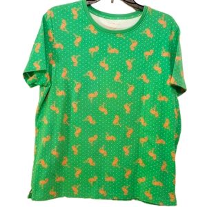 Kim Rogers flamingo crew tee. Large